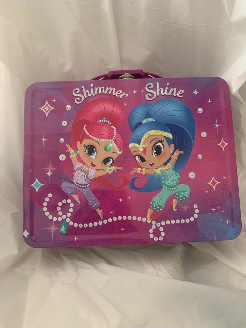 Unused tin lunch box Shimmer and Shine